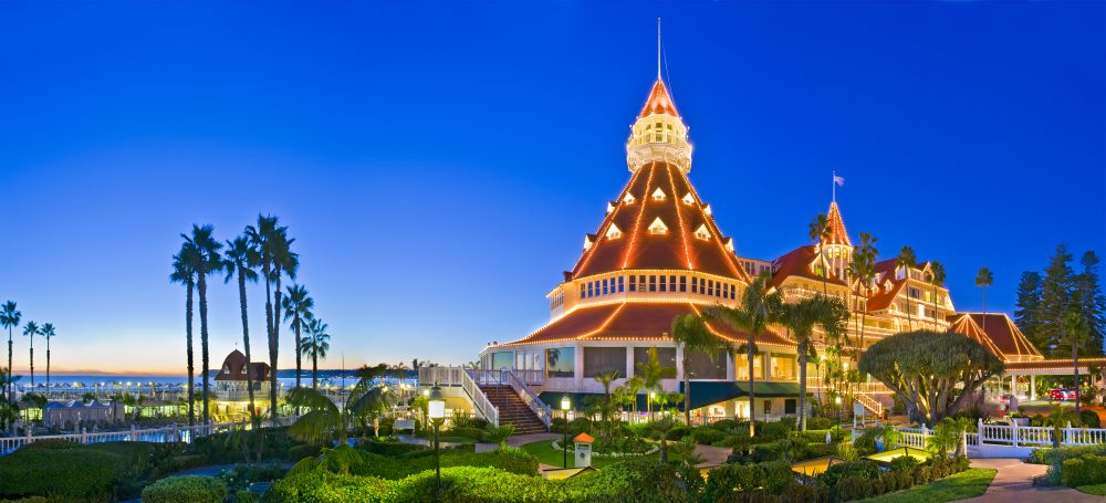 Hotel Del Coronado at Christmas. Coronado, CA