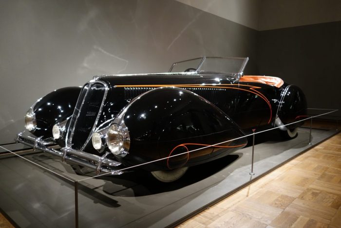 Portland Art Museum: Shape of Speed Delahaye 135M Roadster