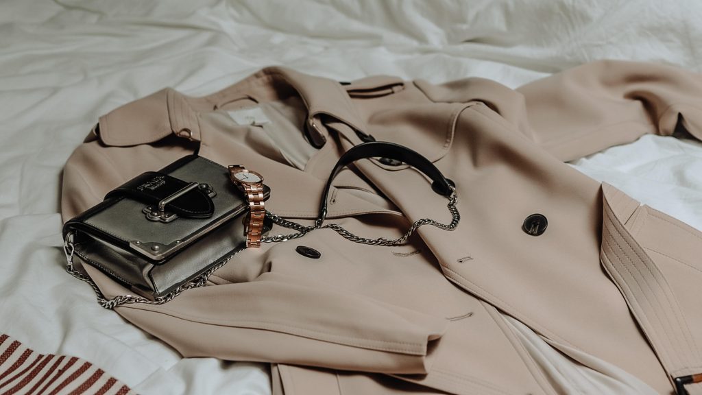 Luxury spring runway shows trench coat